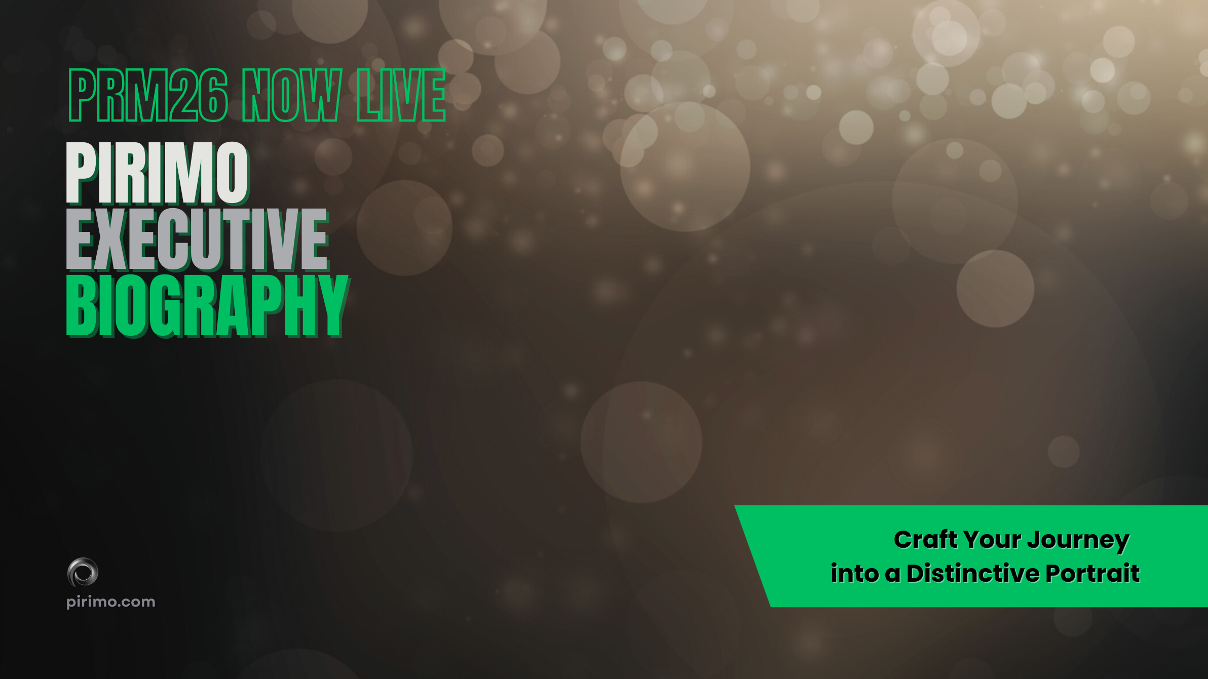 Pirimo, Executive Biography, PRM26 Now Live, Strategic Positioning, Leadership Defined