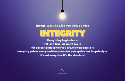 Pirimo, Pirimo Values, Integrity