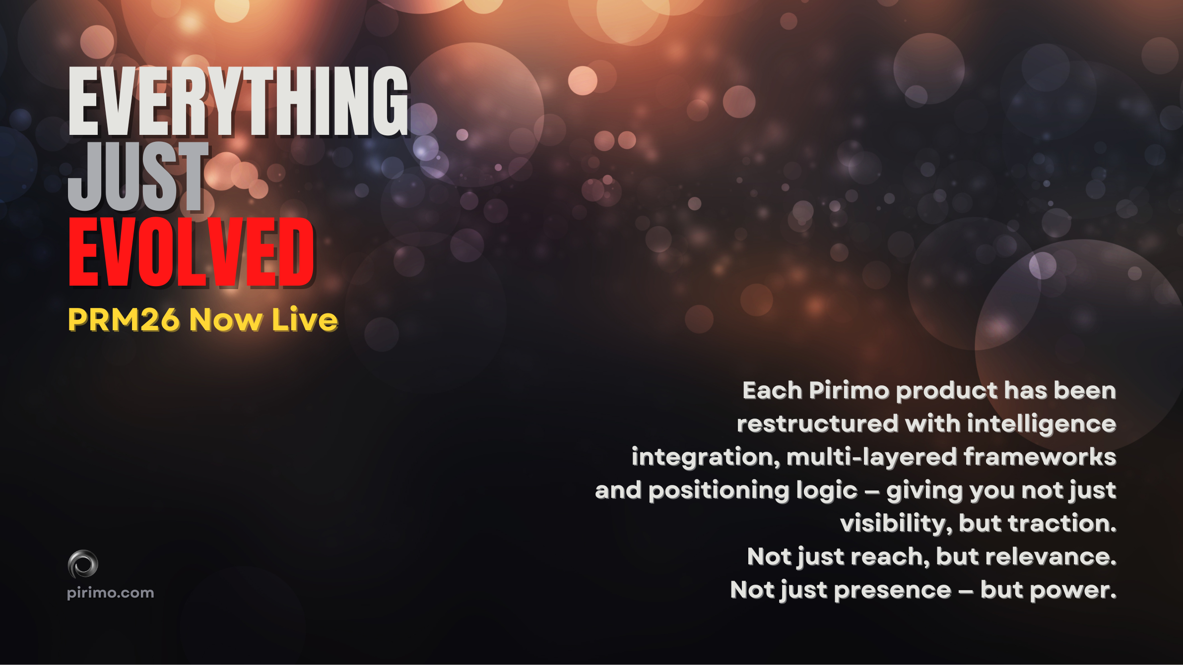 Pirimo, PRM26 Now Live